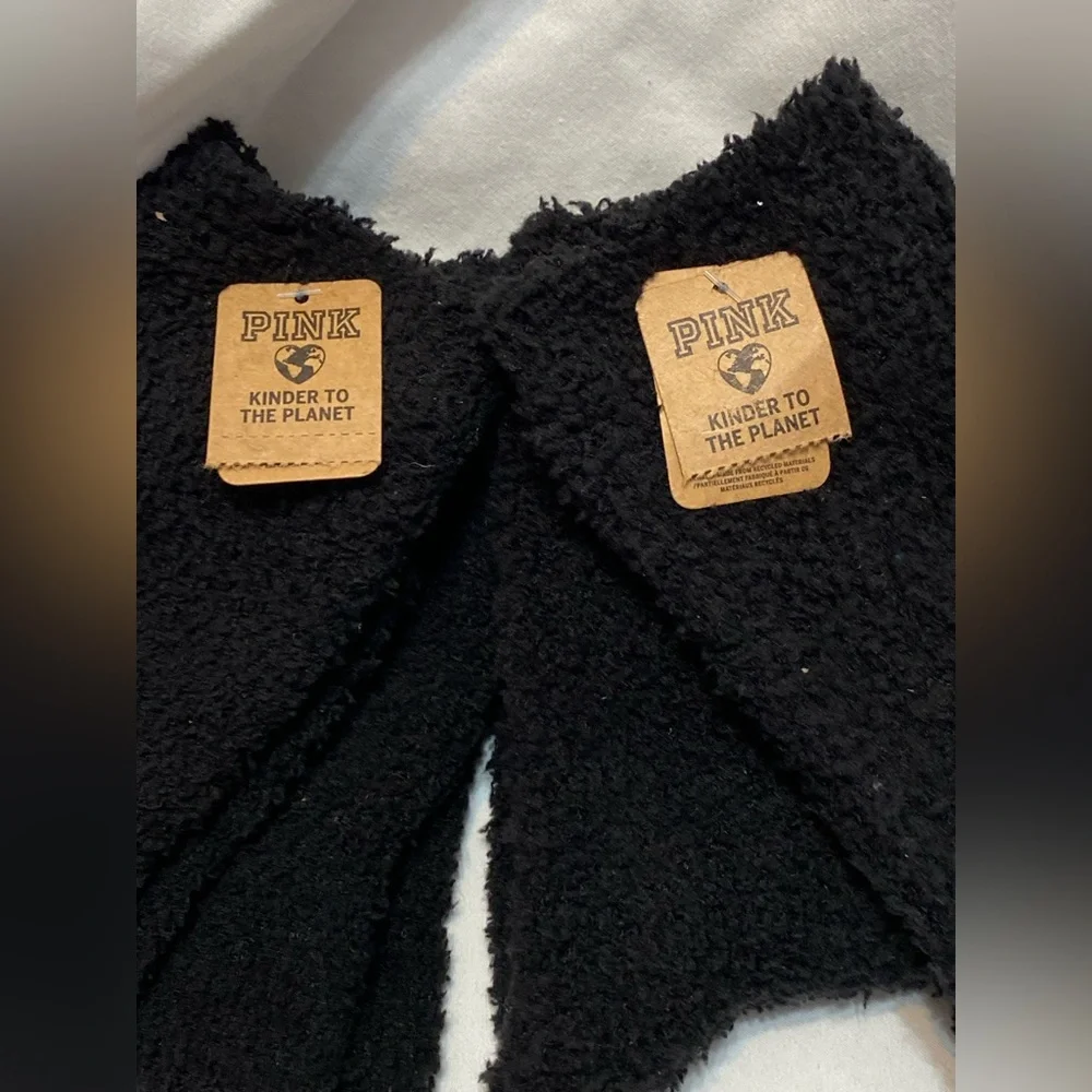 PINK Victoria's Secret Black Eco-Friendly Fabric 2 pairs socks
